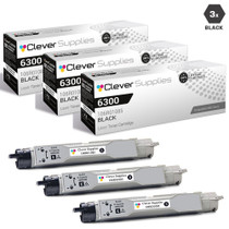 Compatible Xerox 6300 Toner Cartridges Black 3 Pack (106R01085)