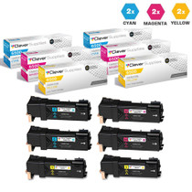 Compatible Xerox 6500 Toner Cartridges 6 Color Set (106R01594, 106R01595, 106R01596)