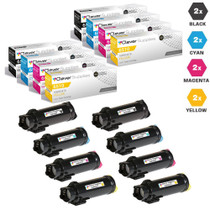 Compatible Xerox 6510 Toner Cartridges 8 Color set (106R03480, 106R03477, 106R03478, 106R03479)