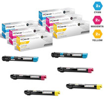 Compatible Xerox 7750 Toner Cartridges 6 Color Set (106R01433, 106R01434, 106R01435)