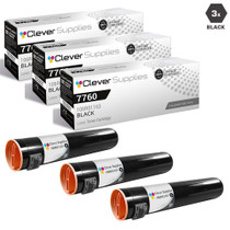 Compatible Xerox 7760 Toner Cartridges Black 3 Pack (106R01163)