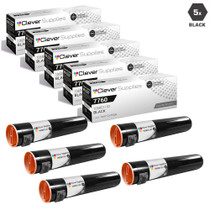 Compatible Xerox 7760 Toner Cartridges Black 5 Pack (106R01163)