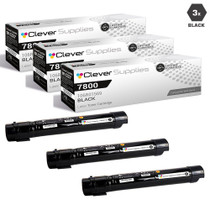 Compatible Xerox 7800 Toner Cartridges Black 3 Pack (106R01569)