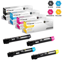 Compatible Xerox Phaser 7800DG Toner Cartridges 4 Color Set (106R01569, 106R01566, 106R01567, 106R01568)