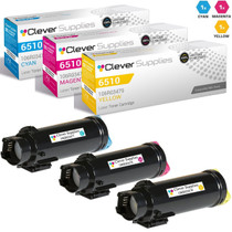 Compatible Xerox 6510 Toner Cartridges 3 Color Set (106R03690, 106R03691, 106R03692)