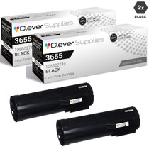 Compatible Xerox 3655 Toner Cartridges Black 2 Pack (106R02740)
