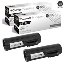 Compatible Xerox 3610 Toner Cartridges Black 2 Pack (106R02731)