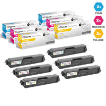 Compatible Brother TN431 Toner Cartridge 6 Color Set (TN431C, TN431M, TN431Y)