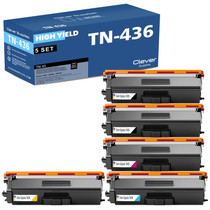 Compatible Brother TN436 Toner Cartridge 5 Color set (TN436BK, TN436C, TN436M, TN436Y)