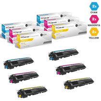 Compatible Brother TN210 Toner Cartridge 6 Color Set (TN210C, TN210M, TN210Y)
