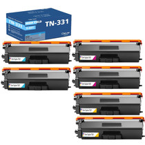 Compatible Brother TN331 Toner Cartridge 6 Color Set (TN331C, TN331M, TN331Y)