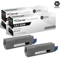 Compatible Okidata C612dn Toner Cartridge 2 Black (46507504)