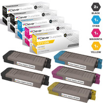 Compatible Okidata C711dn Toner Cartridge 5 Color Set (44318604, 44318603, 44318602, 44318601)