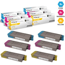 Compatible Okidata C711dn Toner Cartridge 6 Color Set (44318603, 44318602, 44318601)