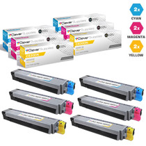 Compatible Okidata C830dn Toner Cartridge 6 Color Set (44059111, 44059110, 44059109)