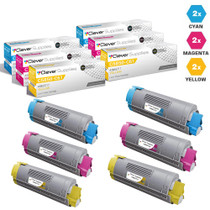 Compatible Okidata C5850 Toner Cartridge 6 Color Set (43865719, 43865718, 43865717)