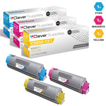 Compatible Okidata C5850 Toner Cartridge 3 Color Set (43865719, 43865718, 43865717)