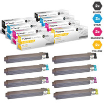 Compatible Okidata C9600 Toner Cartridge 8 Color Set (42918904, 42918903, 42918902, 42918901)