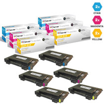 Compatible Samsung CLP-510 Toner Cartridge 6 Color Set (CLP-510D5C, CLP-510D5M, CLP-510D5Y)