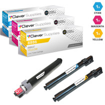 Compatible Ricoh 8886 Toner Cartridge 3 Color Set (888639, 888638, 888637)