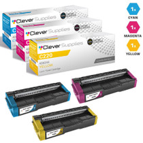 Compatible Ricoh C220 Toner Cartridge 3 Color Set (406047, 406048, 406044)