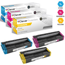 Compatible Ricoh C250DN Toner Cartridge 3 Color Set (407540, 407541, 407542)