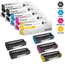 Compatible Ricoh C252DN Toner Cartridge 5 Color Set (407653, 407654, 407655, 407656)