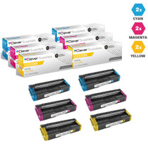Compatible Ricoh C252DN Toner Cartridge 6 Color Set (407654, 407655, 407656)