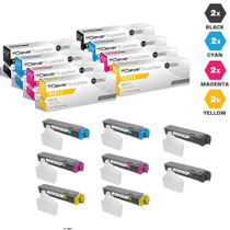 Compatible Kyocera-Mita TK512 Toner Cartridge 8 Color Set (TK512K, TK512C, TK512M, TK512Y)