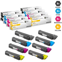Compatible Kyocera-Mita TK592 Toner Cartridge 8 Color Set (TK592K, TK592C, TK592M, TK592Y)