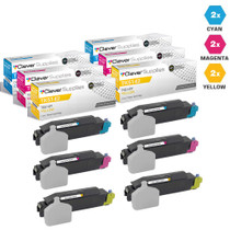 Compatible Kyocera-Mita TK5142 Toner Cartridge 6 Color Set (TK5142C, TK5142M, TK5142Y)