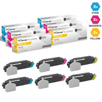 Compatible Kyocera-Mita TK5152 Toner Cartridge 6 Color Set (TK5152C, TK5152M, TK5152Y)