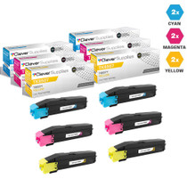 Compatible Kyocera-Mita TK8507 Toner Cartridge 6 Color Set (TK8507C, TK8507M, TK8507Y)