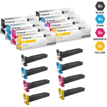 Compatible Konica-Minolta C20 Toner Cartridge 8 Color Set (A0DK133, A0DK433, A0DK333, A0DK233)
