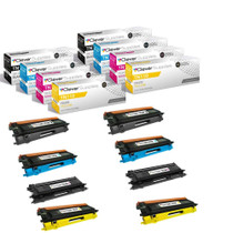 Compatible Brother TN110 (TN110BK TN110C TN110M TN110Y) Toner Cartridge 8 Color Set