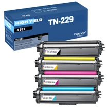 Compatible Brother TN229 (TN229BK, TN229C, TN229Y, TN229M) Toner Cartridge 4 Color Set