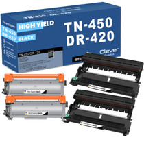 Compatible Brother TN450-DR420 Black 2 Drum and 2 Toner Set