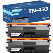 Compatible Brother TN433 (TN433BK) Toner Cartridge Black 2 Pack