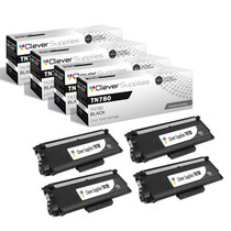 Compatible Brother TN780 (TN780) Toner Cartridge Black 4 Pack