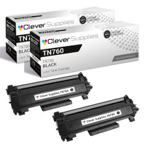 Compatible Brother TN760 (TN760) Toner Cartridge Black 2 Pack