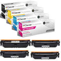 Compatible Canon MF751CDW (5098C001, 5097C001, 5096C001, 5095C001) Toner Cartridge 4 Color Set