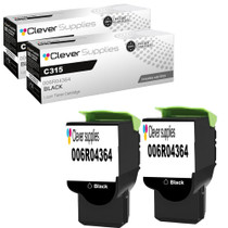 Compatible Xerox C315 (006R04364) Toner Cartridge Black 2 Pack