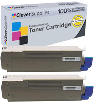 Compatible Okidata C610 (44135304) Toner Cartridge Black 2 Pack