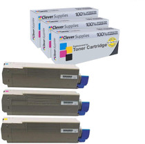 Compatible Okidata C610 (44135303 44135302 44135301) Toner Cartridge 3 Color Set