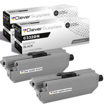Compatible Okidata C332DN (46508704) Toner Cartridge Black 2 Pack