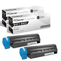 Compatible Okidata B411D (44574701) Toner Cartridge Black 2 Pack