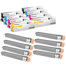 Compatible Okidata C9650 (42918984 42918983 42918981 42918982) Toner Cartridge 8 Color Set