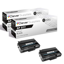 Compatible Ricoh SP 377 (408161) Toner Cartridge Black 2 Pack