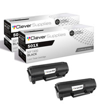 Compatible Lexmark 501X (50F1X00) Toner Cartridge Black 2 Pack
