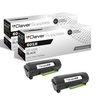 Compatible Lexmark 601H (60F1H00) Toner Cartridge Black 2 Pack